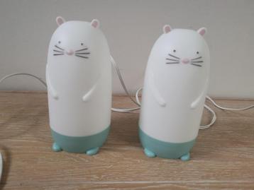Set van 2 led nachtlampjes (baby/kinder), nieuwstaat  beschikbaar voor biedingen