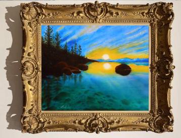 "Zonsondergang" Schilderij   beschikbaar voor biedingen