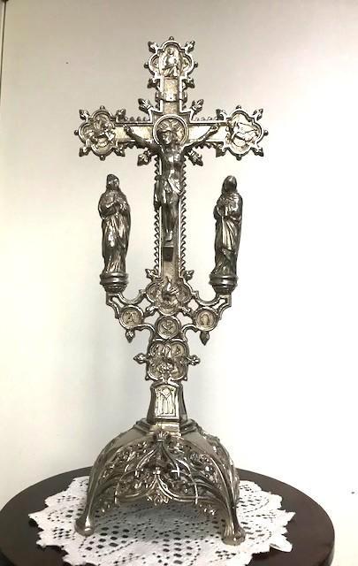 Kruis met beelden, Antiek en Kunst, Antiek | Religieuze voorwerpen, Ophalen of Verzenden