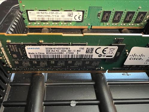32GB DDR4 ECC Registered ( PC4-2666V ) Cisco label, Informatique & Logiciels, Mémoire RAM, Reconditionné, Serveur, 32 GB, DDR4