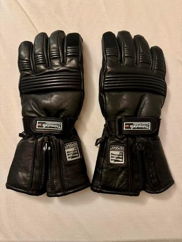 Zwarte leren winter handschoenen - maat M beschikbaar voor biedingen