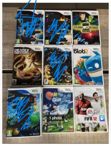 pack de 5 jeux WII - prix mini - offre spéciale 5 jeux beschikbaar voor biedingen