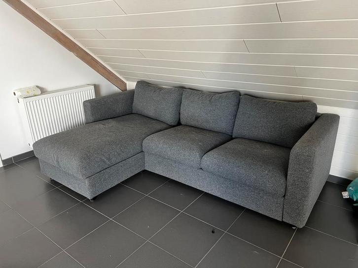 Zetel (3-zit) VIMLE met chaise lounge & opbergvak, Huis en Inrichting, Zetels | Zetels en Chaises Longues, Gebruikt, Driepersoons
