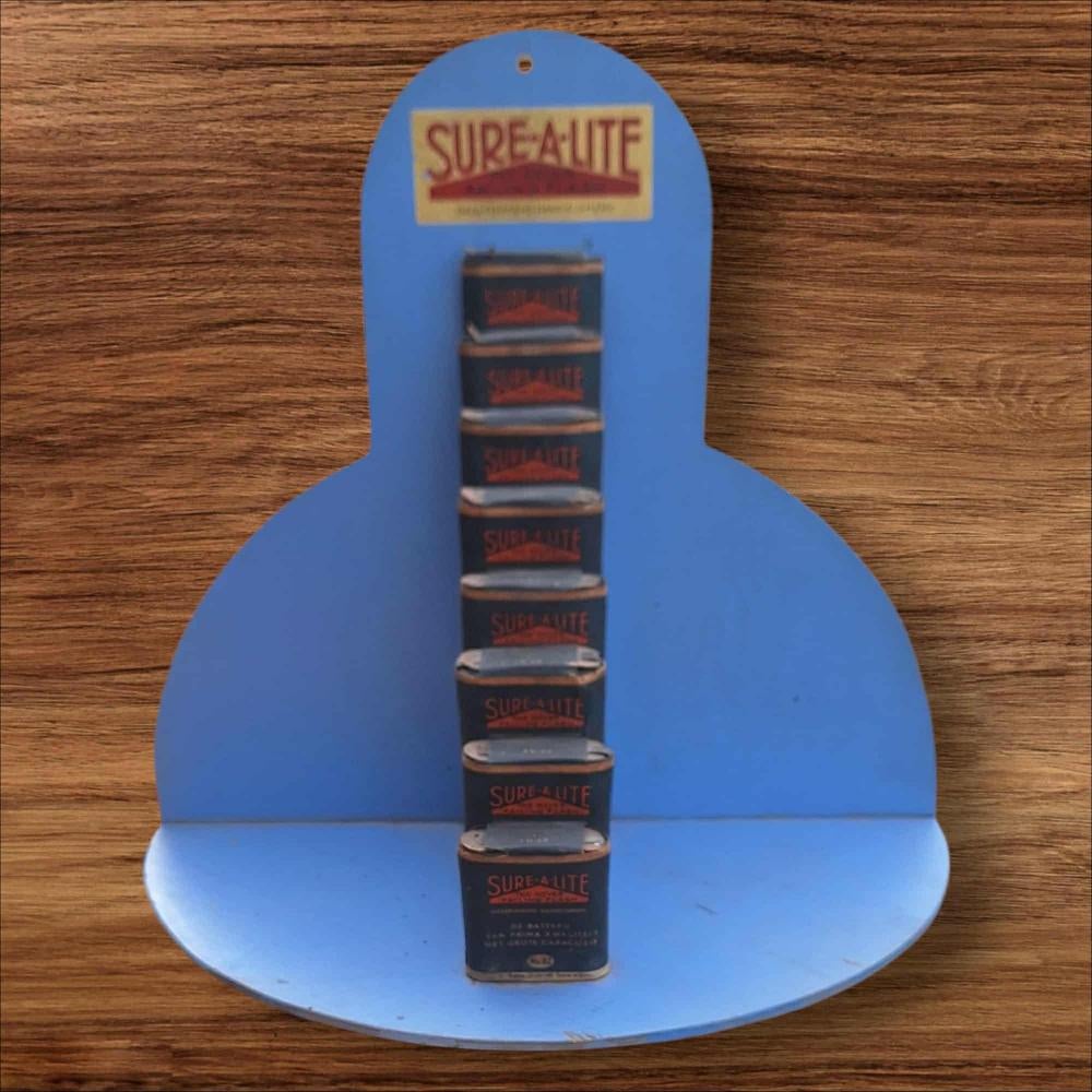 Zeldzame shopdisplay Sure-A-Lite batterijen., Collections, Marques & Objets publicitaires, Utilisé, Autres types, Enlèvement ou Envoi