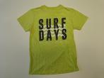 T-shirt fluo geel Surf Days 146/152, Jongen of Meisje, Ophalen of Verzenden, Zo goed als nieuw, Shirt of Longsleeve
