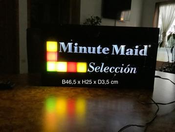 Lichtreclame Minute Maid in zeer goedestaat beschikbaar voor biedingen