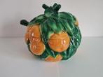 unieke grote keramische bowl - voorraadpot - appelsienen, Ophalen of Verzenden