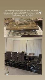 Eettafel met 8 stoelen + salontafel, Huis en Inrichting, Tafels | Eettafels, Ophalen