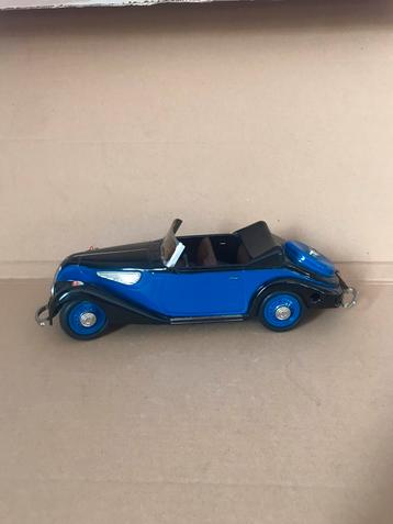 Schuco BMW 327 cabriolet blauw/zwart oldtmer1:18 nog 7  