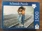 Puzzel Schmidt 1500 stukjes verliefd, Ophalen of Verzenden, 500 t/m 1500 stukjes, Gebruikt, Legpuzzel