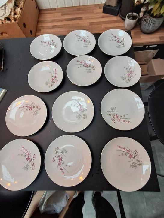 Set van 12 vintage Bareuther Bavaria borden - Waldsassen, Antiek en Kunst, Antiek | Servies compleet, Ophalen of Verzenden