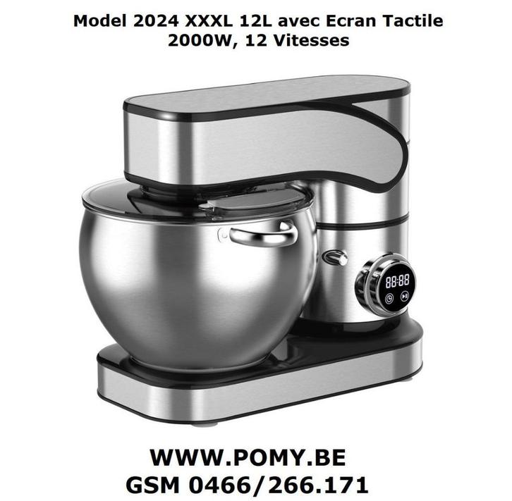 Nouveau Model 2024 Robot Petrin XXXL 12L avec ecran Tactile, Electroménager, Mélangeurs de cuisine, Neuf, 4 litres ou plus, 3 vitesses ou plus