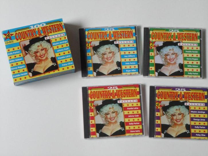 100 Country & Western Ballads  (4XCD), Cd's en Dvd's, Cd's | Country en Western, Ophalen of Verzenden