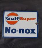 Emaille plaat Gulf, Verzamelen, Merken en Reclamevoorwerpen, Ophalen, Zo goed als nieuw