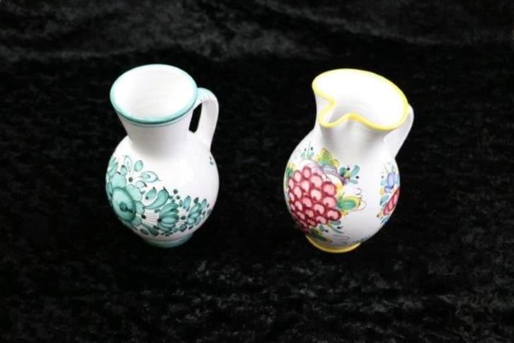 1 keramiek kannetje Slowaaks met groene bloemen Handmade, Huis en Inrichting, Woonaccessoires | Overige, Nieuw, Ophalen of Verzenden