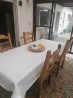 eiken tafel met 6 stoelen (Mintjes), weg wegens verhuis, Ophalen of Verzenden
