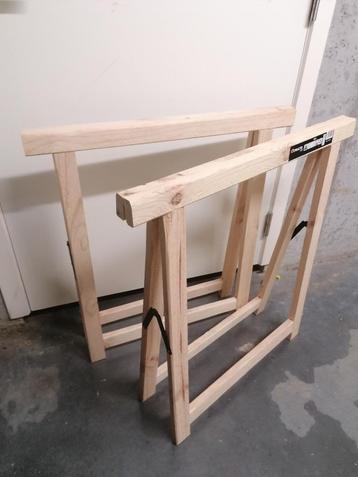 Pair de tréteaux en bois neuf  beschikbaar voor biedingen