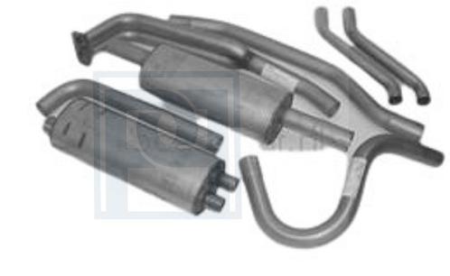Uitlaatset P1800 RVS 1966-1969 carburateur met dubbele voorp, Auto-onderdelen, Uitlaatsystemen, Nieuw, Ophalen of Verzenden