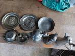 8 items oud tin, Antiquités & Art, Antiquités | Étain, Enlèvement ou Envoi
