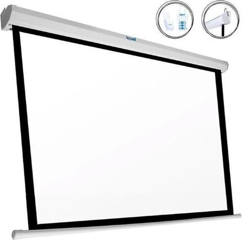 Elektrisch projectiescherm 200x180cm in goede staat,,, 100€, Audio, Tv en Foto, Projectieschermen, Gebruikt, Elektrisch, Ophalen
