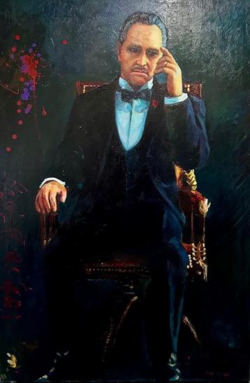 Alex L- The Godfather- Handgeschilderd (100%)- Origineel  beschikbaar voor biedingen