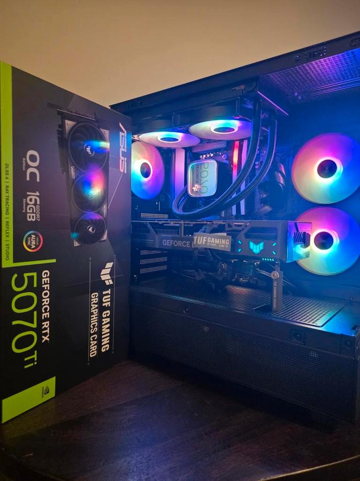 Gaming Pc - Ryzen 9 7900X + RTX 5070 Ti - DDR5, Computers en Software, Desktop Pc's, Nieuw, 4 Ghz of meer, SSD, 32 GB, Met videokaart