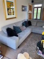 Hoekzetel in stof grijs, Huis en Inrichting, Zetels | Zetels en Chaises Longues, Ophalen, 250 tot 300 cm, 75 tot 100 cm, Zo goed als nieuw