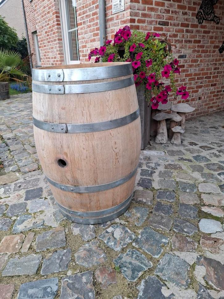 Wijntonnen 225l tot 450l als mooie tuindecoratie of tafel, Tuin en Terras, Tuinwanddecoratie, Ophalen