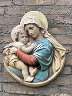 Plaque murale unique Marie avec Jésus datant de 1880-1920, Enlèvement ou Envoi