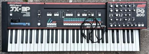 Roland JX-3P met PG-200 Programmer., Muziek en Instrumenten, Synthesizers, Gebruikt, 61 toetsen, Roland, Met midi-aansluiting