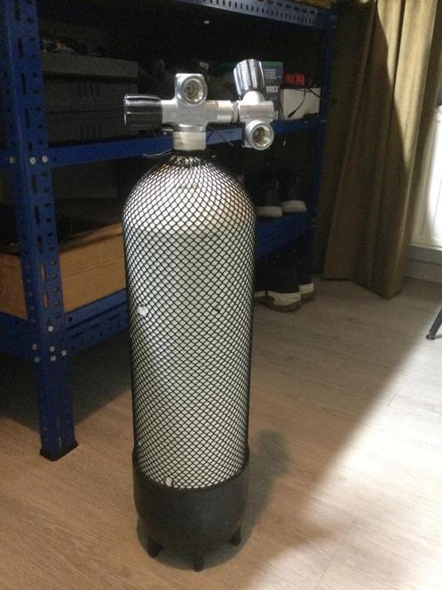 Duikfles 10L staal 300 Bar Twin outlet - Ecocheques, Watersport en Boten, Duiken, Gebruikt, Duikfles, Ophalen