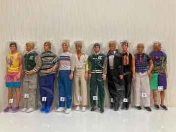 10 oude KEN poppen (Barbie/Mattel) beschikbaar voor biedingen