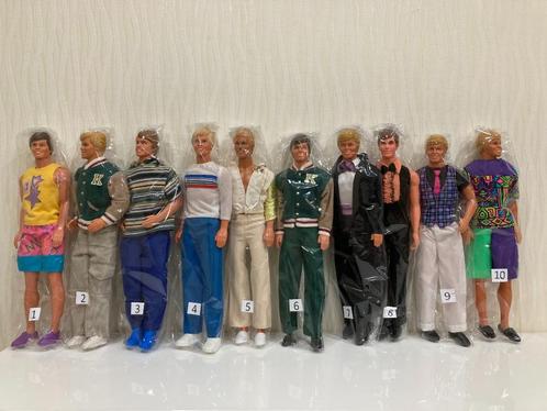 10 oude KEN poppen (Barbie/Mattel), Verzamelen, Poppen, Gebruikt, Pop, Ophalen of Verzenden