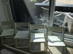 4 chaises Allibert blanches pliantes, Plastic, Gebruikt, Ophalen