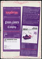 Les Ardentes 2025 PASS 4 JOUR + Camping + Bus A/R Paris, Tickets & Billets, Une personne, Plusieurs jours