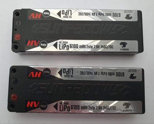 2 Lipo Sunpadow HV 6100mah 7.6v 140C, Hobby en Vrije tijd, Modelbouw | Radiografisch | Auto's, Gebruikt, Ophalen of Verzenden