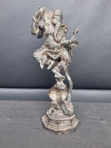Ganesh/Ganapati en bronze sur cobra Naga/Asie/Inde