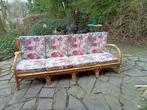 Divan en rotin (4 places), Huis en Inrichting, Zetels | Zetels en Chaises Longues, Ophalen, Gebruikt, Vintage, 75 tot 100 cm