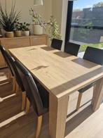 Tafel met 6 stoelen, Huis en Inrichting, Tafels | Eettafels, Ophalen, Gebruikt, Vierkant, 50 tot 100 cm