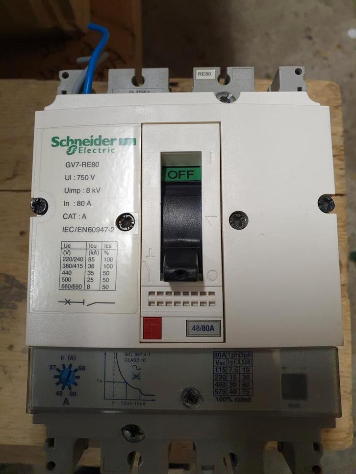 Démarreur moteur GV7RE80 3P400V 40-80A #TeSys Schneider Elec, Articles professionnels, Machines & Construction | Industrie & Technologie