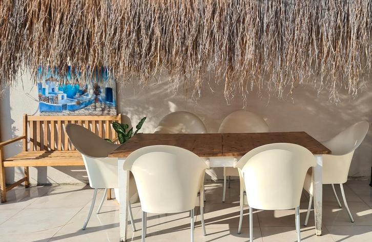 6 witte  tuinstoelen Driade Lord Yo, Tuin en Terras, Tuinstoelen, Stapelbaar, Ophalen of Verzenden