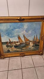 Mooie marine schilderij van Gustaaf Helinck.  120/ 100 meter, Antiek en Kunst, Ophalen