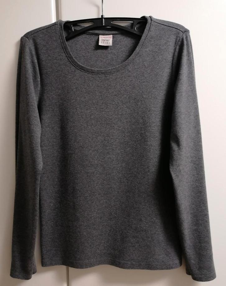 Grijze T-shirt met lange mouwen van Esprit, 152, Kinderen en Baby's, Kinderkleding | Maat 152, Zo goed als nieuw, Ophalen of Verzenden