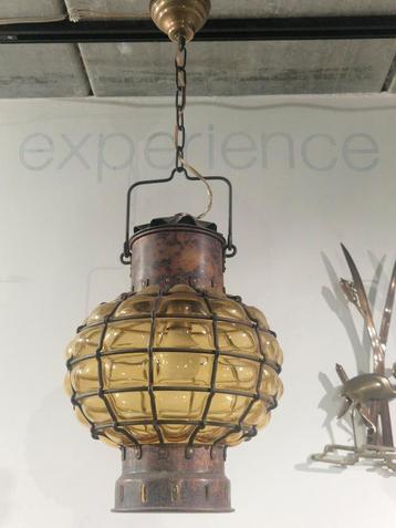 Gekooide gele Art glazen plafondlamp Ali Baba-stijl beschikbaar voor biedingen