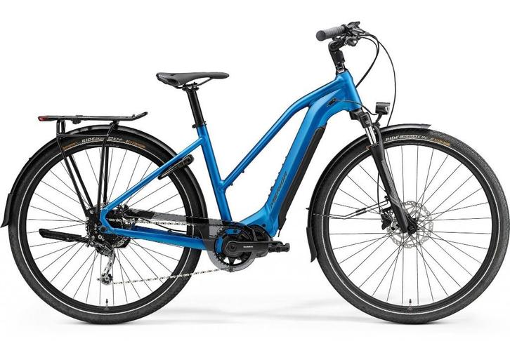 Merida Espresso 400 Silk Blue, Fietsen en Brommers, Elektrische fietsen, Zo goed als nieuw, 51 tot 55 cm, 50 km per accu of meer