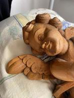 Houtgesneden engel - beschermingsengel - Amor 37cm, Antiek en Kunst, Ophalen of Verzenden