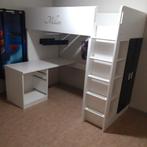 Hoogslaper met bureau en kleerkast + 3 lades., Enlèvement, Utilisé, Lit mezzanine