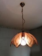 kroonluchter en bijhorende nachtlamp,  24k goud afgewerkt, Huis en Inrichting, Lampen | Kroonluchters, Ophalen, Gebruikt