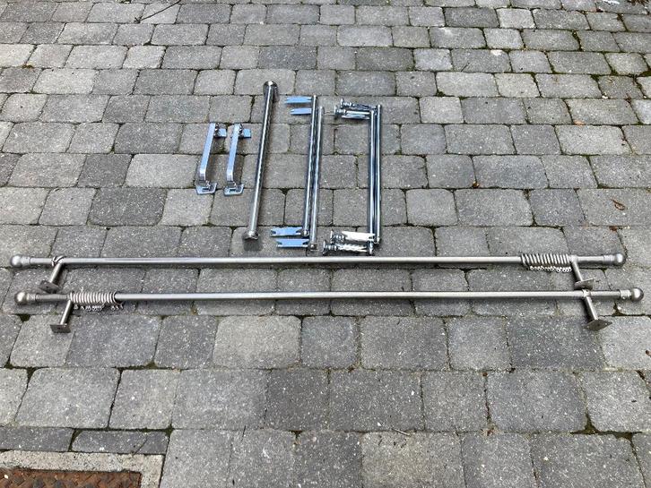 Set sanitaire : Tringles a rideaux, porte serviettes,etc, Bricolage & Construction, Sanitaire, Autres types, Chrome, Inox, Enlèvement