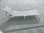 Chaise longue grise de jardin et terrasse aluminium, Jardin & Terrasse, Chaises longues, Enlèvement, Comme neuf, Aluminium, Réglable